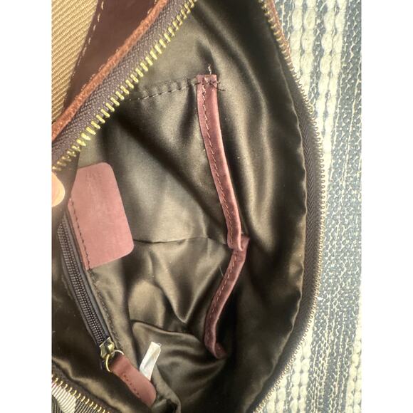 Jack & Chris Travel Bag Leather Plaid For MakeupToiletries Intimates Fall Colors - Picture 6 of 7